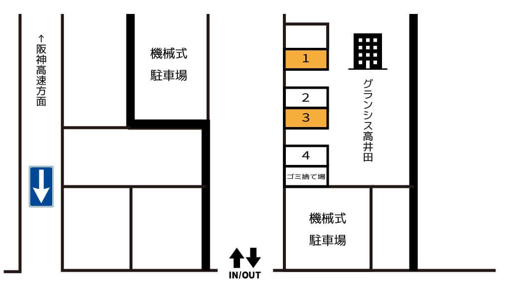 布施公園から近くて安い《屋内》グランシス高井田駐車場