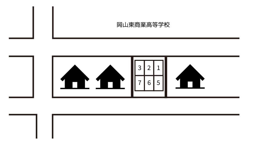 岡山芸術創造劇場 ハレノワから近くて安い【6番】門田本町1-3-8駐車場