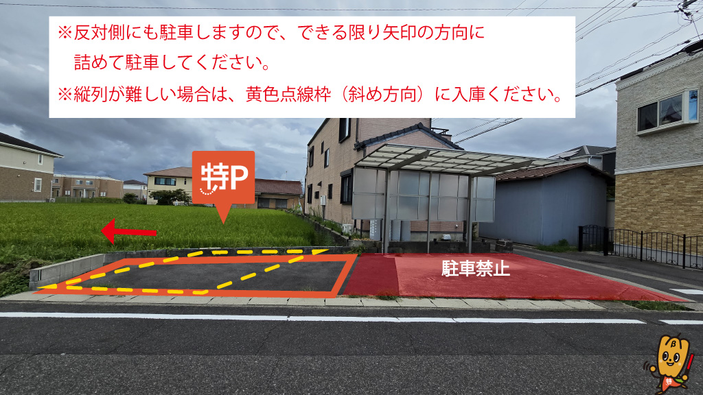 牛田駅から近くて安い【軽専用】来迎寺町古城53-1駐車場