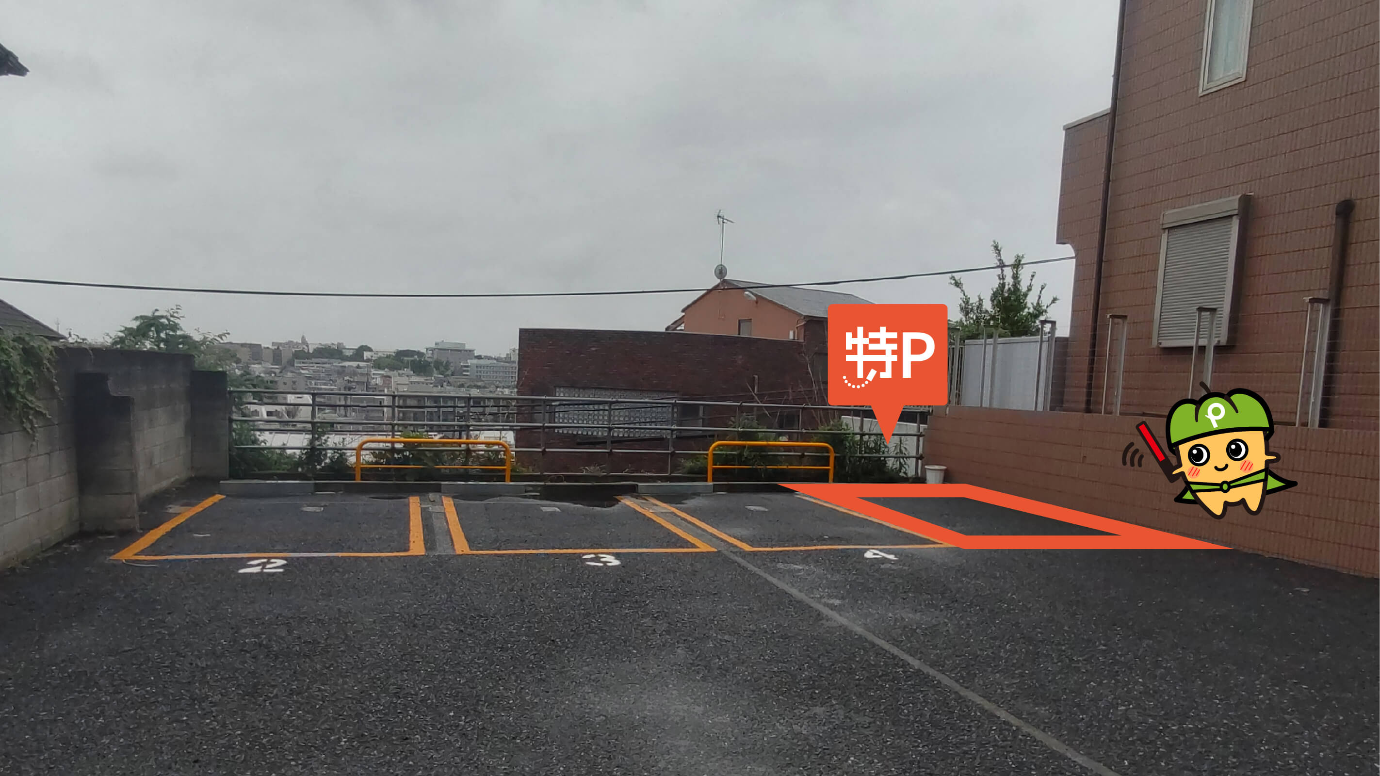 岸根公園駅から近くて安い【コインパーキング区画内】リビングパーク横浜篠原台町第1　駐車場
