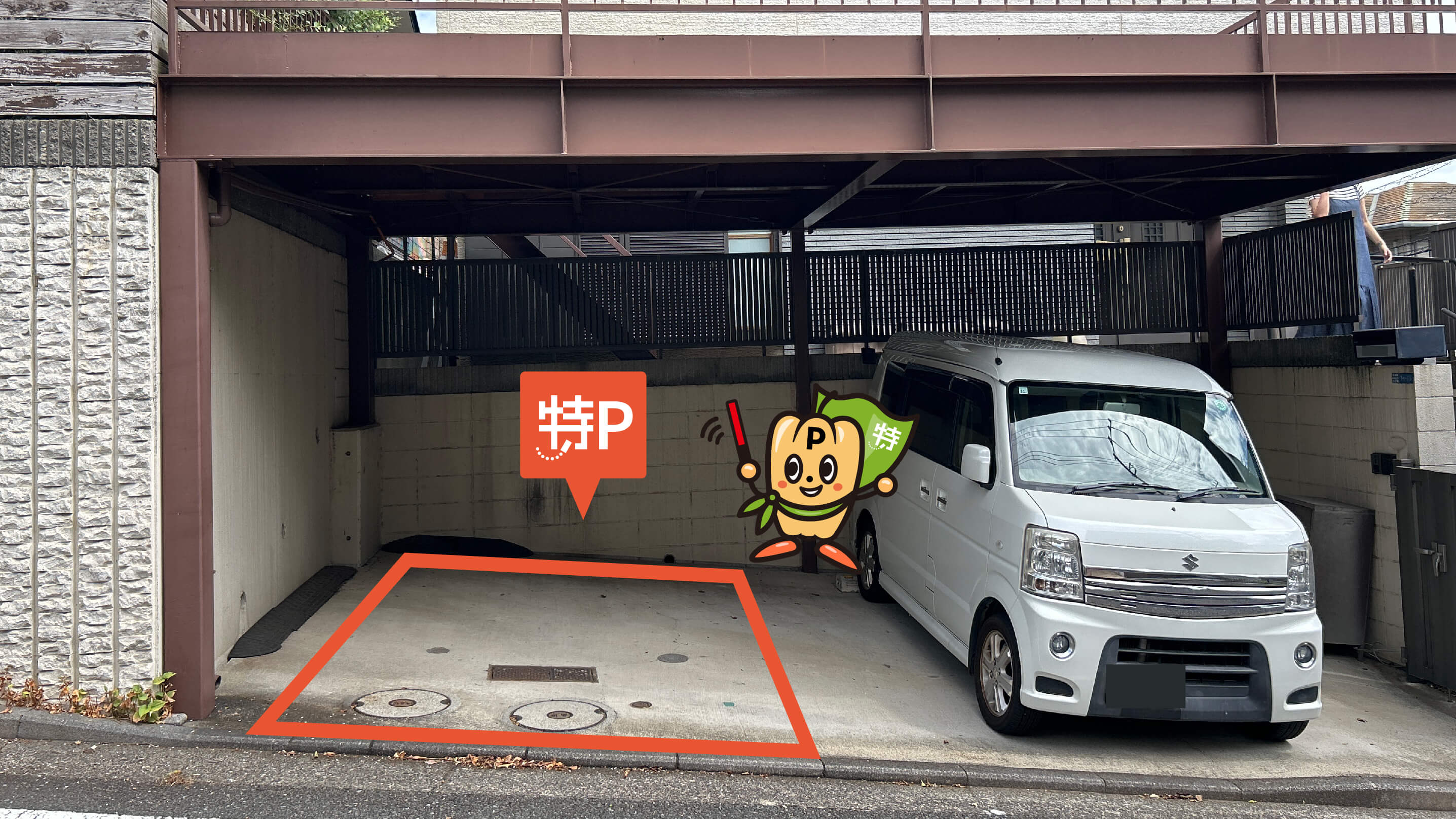 十日市場駅から近くて安い《軽自動車》長津田みなみ台6-14-15駐車場