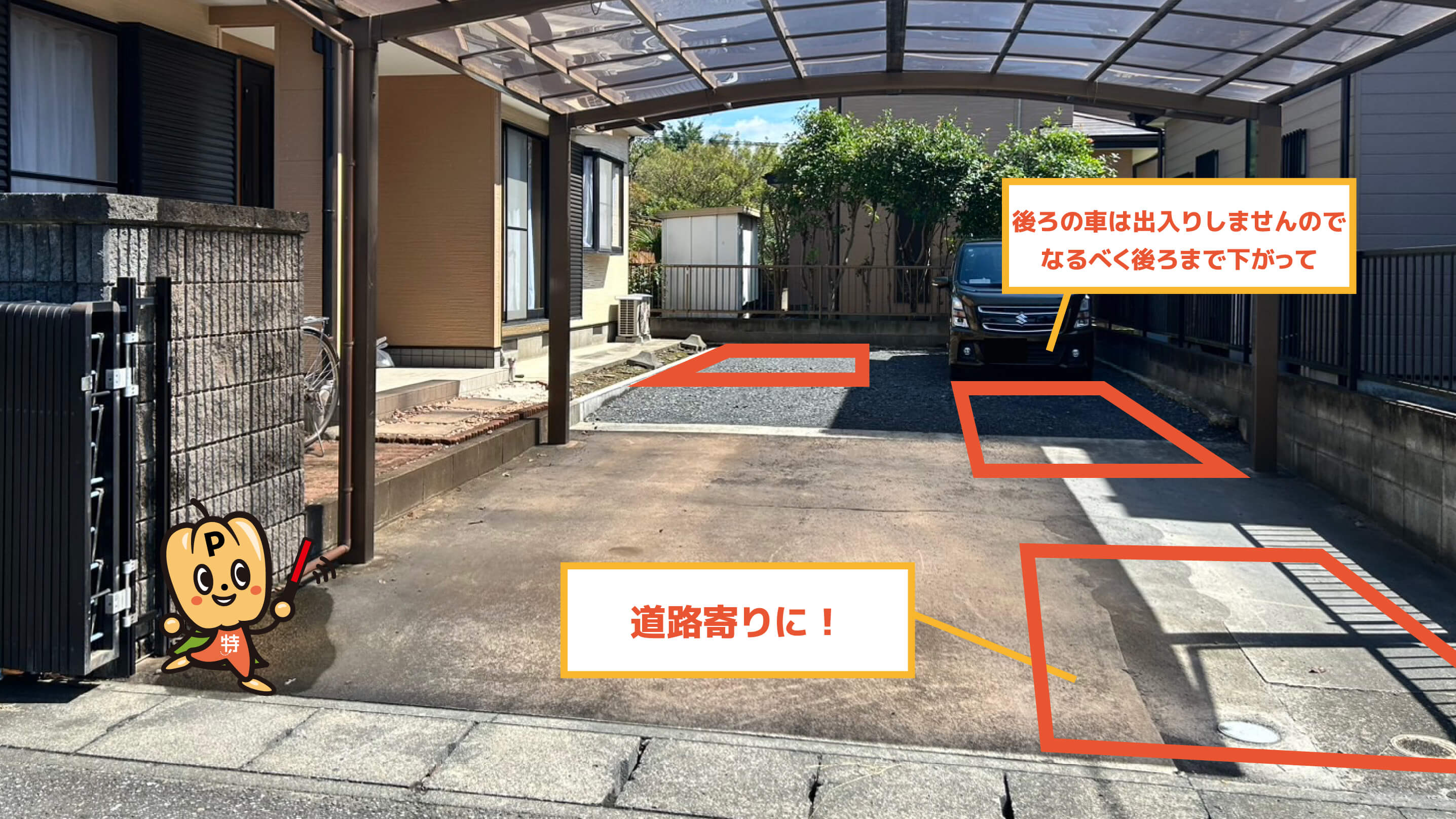利根川大花火大会から近くて安い《軽自動車》山神町1140-11駐車場