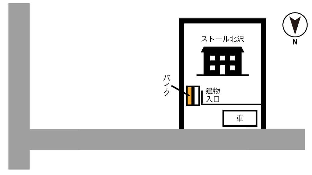 下北沢から近くて安い【二輪】ストール北沢駐車場