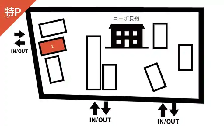 《軽自動車　1番》コーポ長嶺 駐車場