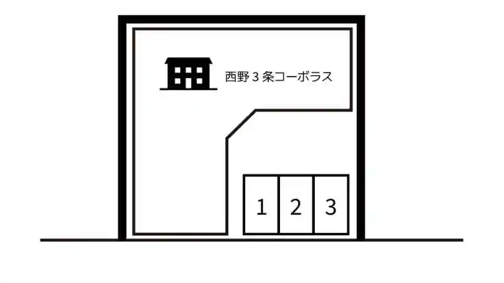 西野三条9丁目2-8駐車場