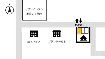 特P 上里2-22-37駐車場の図面