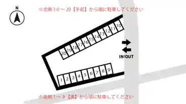 特P 御薗町２５７０−２付近駐車場の図面