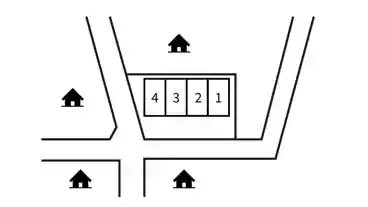 特P 楢原町1036-1付近駐車場の図面