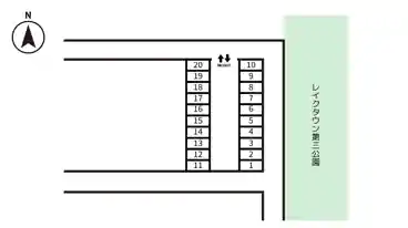 特P レイクタウン２丁目２６−１０ 駐車場の図面