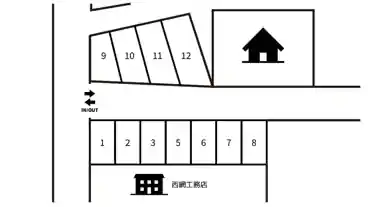 特P 【軽・コンパクトカー】宮ノ前3-5-7付近駐車場の図面