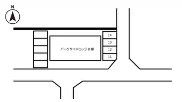 特P パークサイドロッジB駐車場の図面