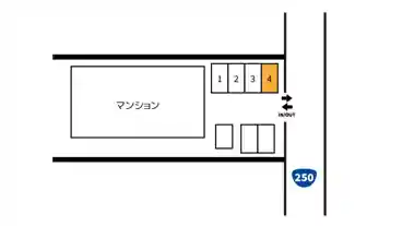 特P 【4番】《バイク専用》原尾島4丁目11-10駐車場 の図面