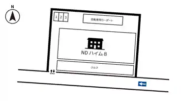 特P 《バイク専用》ＮＤハイム８駐車場の図面