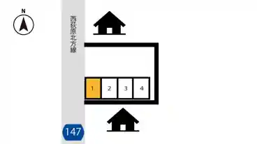 特P 木曽川町里小牧字道路寺54-1駐車場の図面