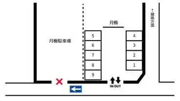 特P 【出庫時は必ずカラーコーンを車室内に戻してください！】塚越4-7駐車場の図面