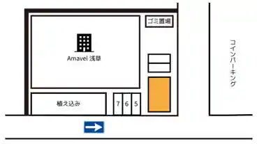 特P 浅草2-23-1駐車場の図面