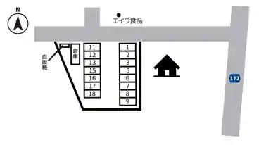 特P 米田町1-90駐車場の図面