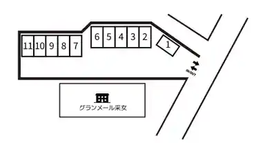 特P 釆女町119-1付近駐車場の図面