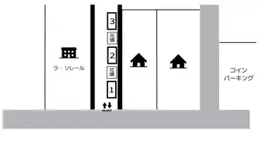 特P 《原付専用》若林5-4-13付近駐車場の図面