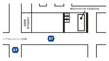 特P 焼肉DINING 大和 木更津金田店駐車場の図面