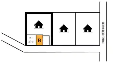 特P 我孫子4-5-7（B）駐車場の図面