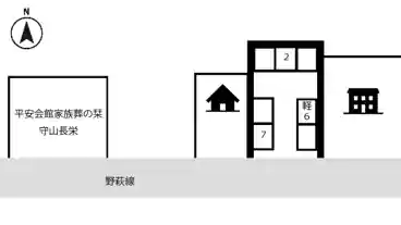 特P 《中型車まで》守山区長栄1−25付近駐車場の図面