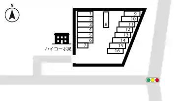 特P 【8番】村松66-22駐車場の図面