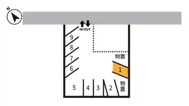 特P 《1番　軽自動車》猪野ビル駐車場の図面