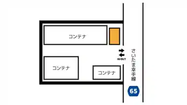 特P 《原付125cc以下専用》BIGBOXさいたま市岩槻区・古ケ場駐車場の図面