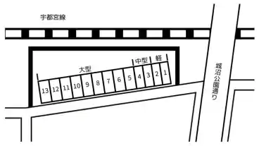 特P 《軽自動車》椿山４丁目駐車場の図面