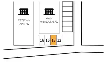 特P 《軽・コンパクト》ハイツエクセレント・ライム駐車場の図面