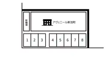 特P アヴェニール新地町駐車場の図面