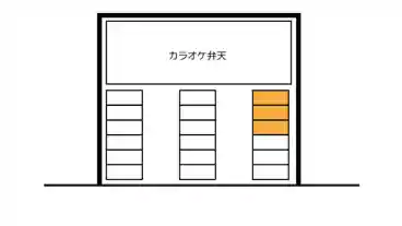 特P カラオケ弁天　駐車場の図面