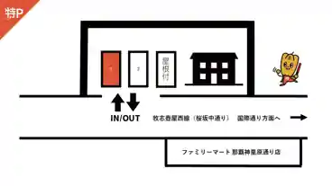 特P 【1番】【日祝】大田和楽器店駐車場の図面