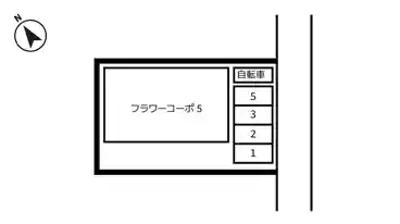 特P 花野井892-3フラワーコーポV駐車場の図面