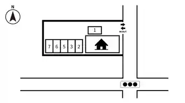 特P 【2番】龍助町18駐車場の図面