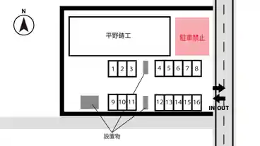 特P 福島６５４−２６駐車場の図面