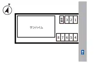 特P サンハイム駐車場の図面