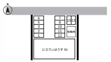 特P にふてぃはうす92駐車場の図面