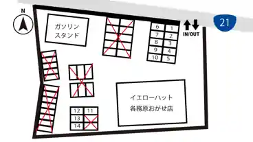 特P 【おがせ池花火大会限定】イエローハット 各務原おがせ店駐車場の図面