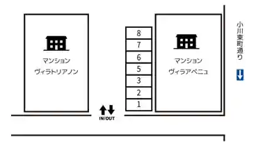 特P ヴィラトリアノン駐車場の図面