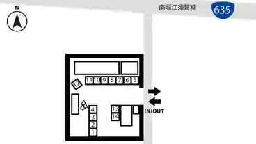 特P 中箕田二丁目1-15駐車場の図面