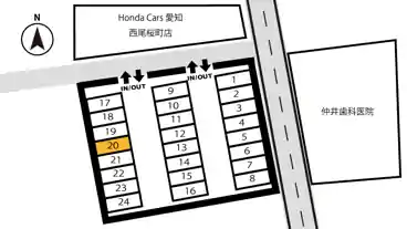 特P 桜町２丁目５付近駐車場の図面