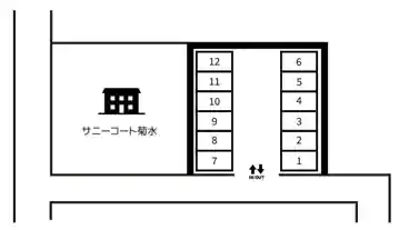 特P 菊水三条三丁目1-24駐車場の図面