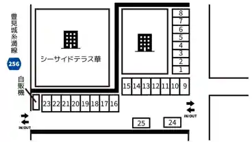 特P 真栄里2036-1付近駐車場の図面