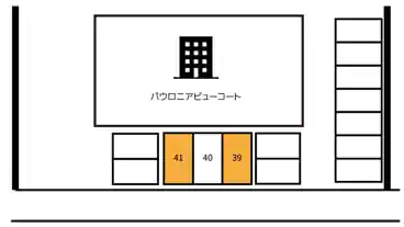 特P 《軽・コンパクト》パウロニアビューコート駐車場の図面