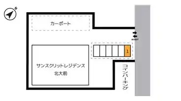 特P 北20条西8丁目1-23駐車場の図面