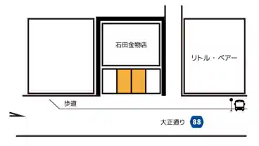 特P 石田商事金物店駐車場の図面