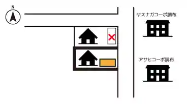 特P 《軽・コンパクト》布田1-13-6駐車場の図面