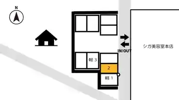 特P 【2番】三輪5-1-2駐車場の図面